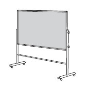 Double Sided Mobile Notice Board